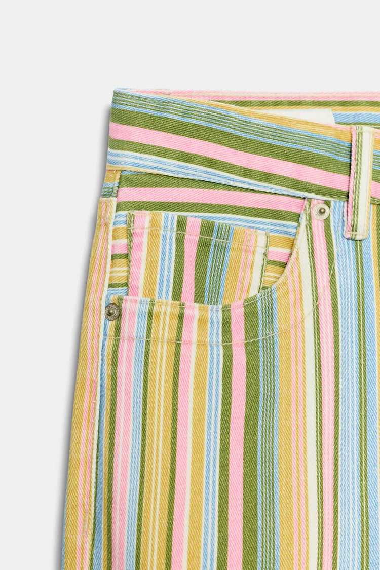 TRF LOW-RISE STRIPED WIDE-LEG JEANS