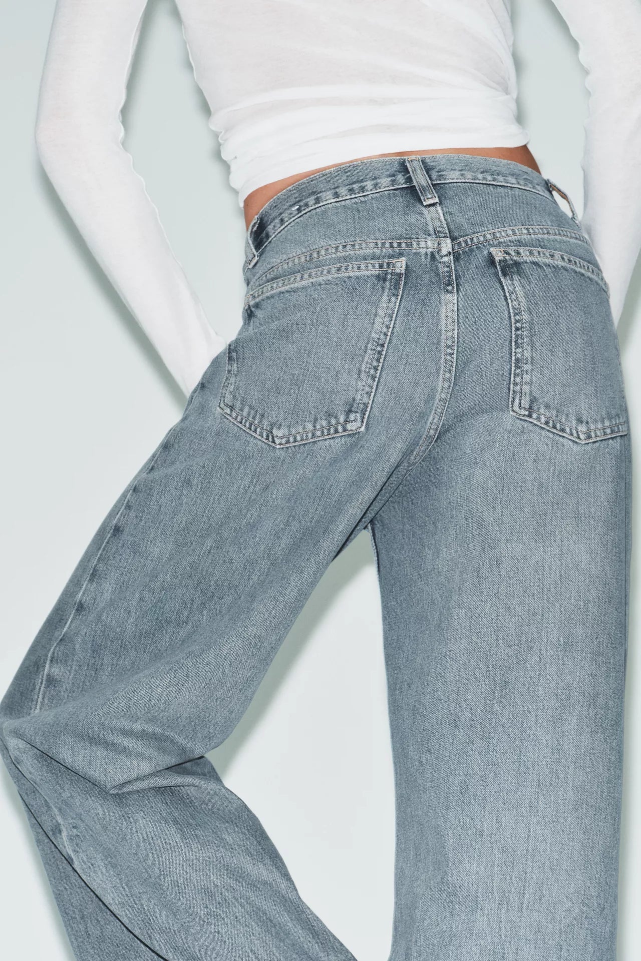 CRISS CROSS WIDE-LEG JEANS